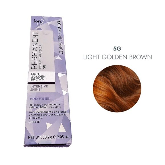 2 for 10 Ion 5G Light Golden Brown Permanent Hair Color - Picture 1 of 1